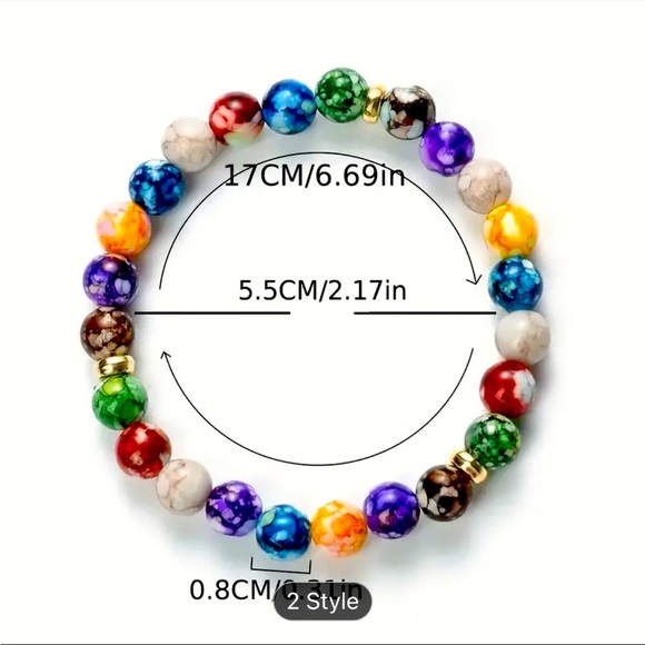 Chakra Yoga Stone Beaded Bracelet - Picture 6 of 9